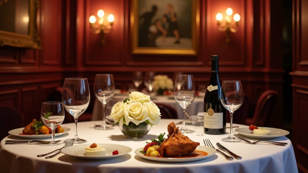 Service au guéridon à la Maison Rostang avec découpe du foie gras