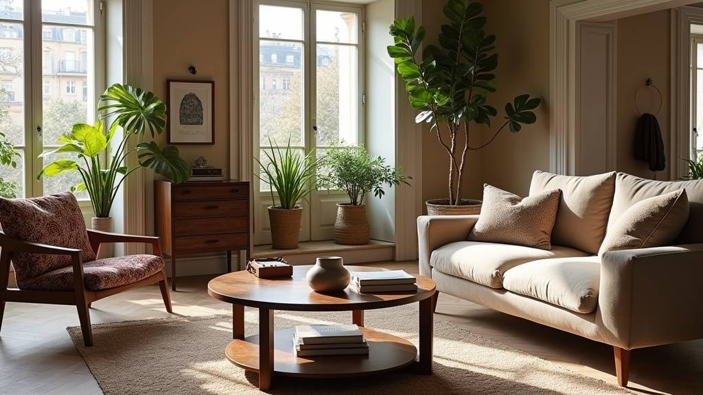 Espace de décoration dans un magasin Maisons du Monde avec meubles et objets d'art